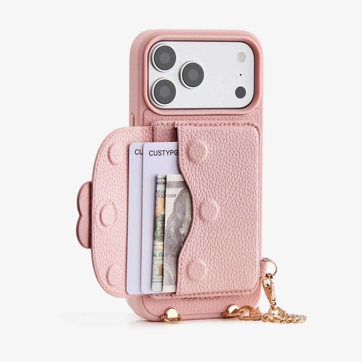 Leather Flap Card Holder Case