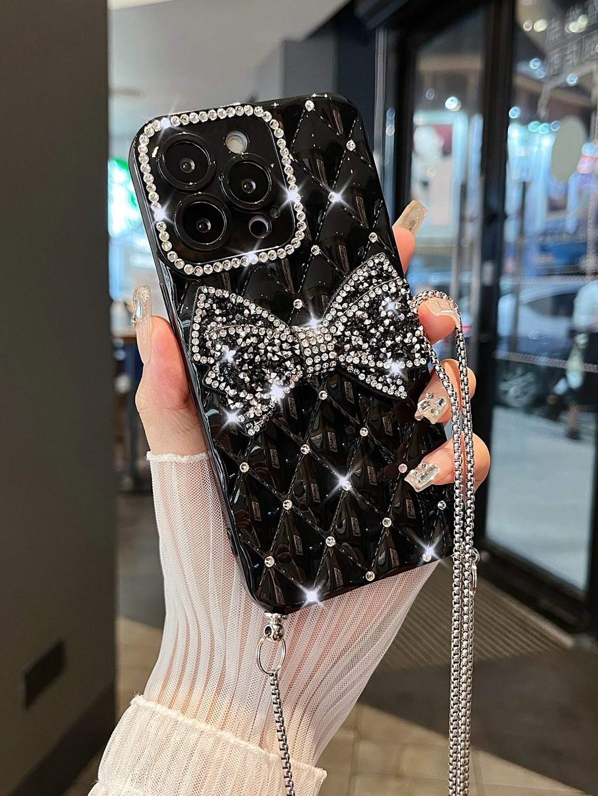 Quilted Crystal Bow Case
